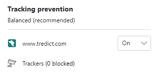 Tracking protection in Microsoft Edge