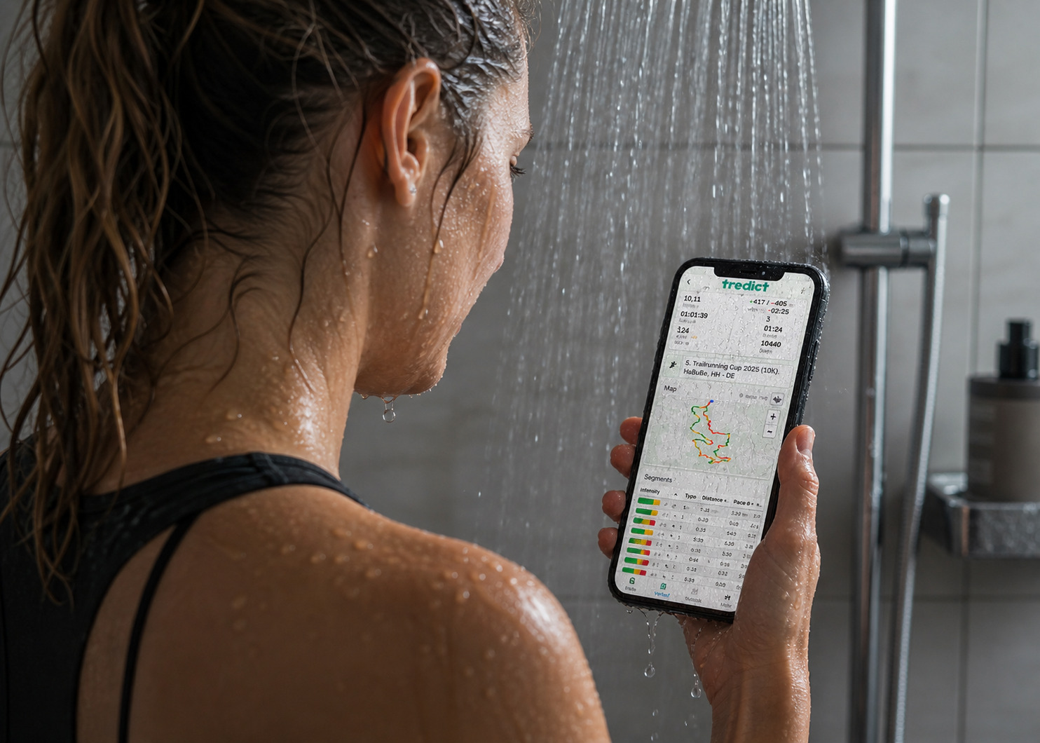 Tredict Android App used while showering