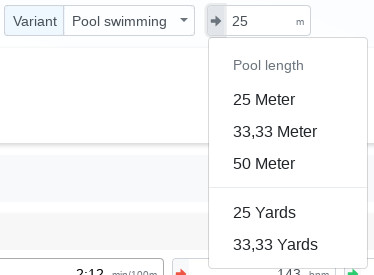 Pool lengths selector - Changelog