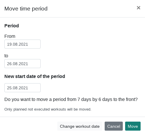 Move date range in time periods - Changelog