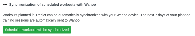 Wahoo structured workout sync - Changelog