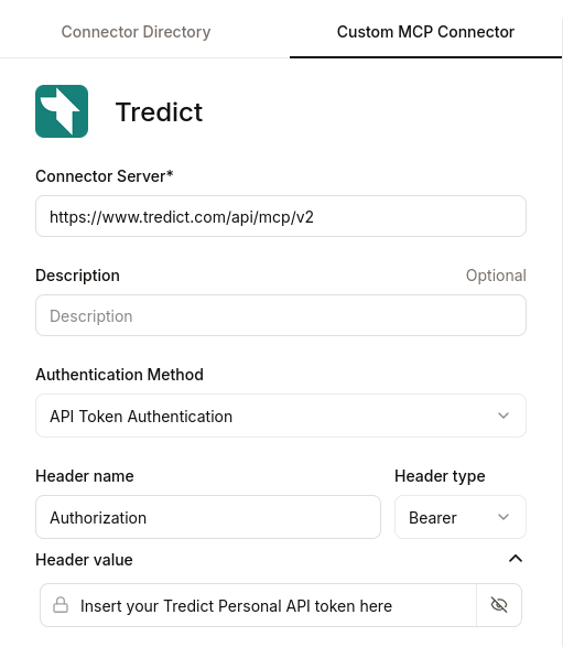 Add the Tredict MCP connector to Mistral Le Chat.