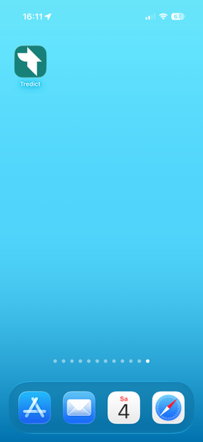 Tredict app icon on the iOS home screen.