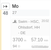 In-/Utschalten vun de Wekentosamenfating mit den Piel.